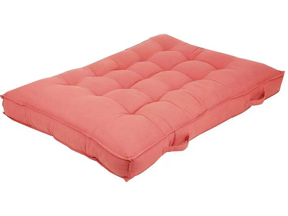OZAIA Almofada De Palete Em Algodao 80 X 120 X 12 Cm Cor Coral - Baila* Decoração De Jardim