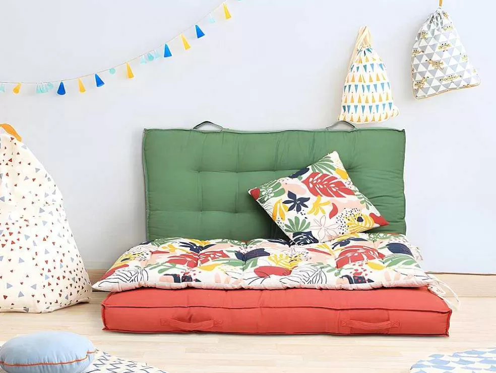 OZAIA Almofada De Palete Em Algodao 80 X 120 X 12 Cm Cor Verde - Baila* Decoração De Jardim