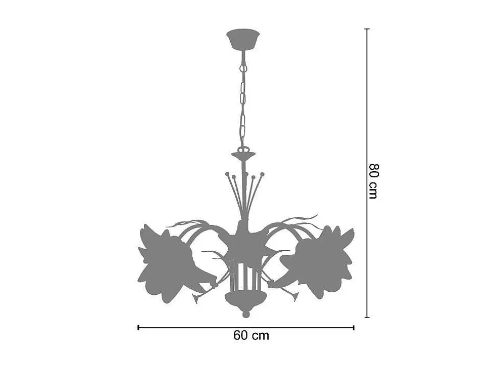 TOSEL Aplique Pampilles Tecido Braco Lampada D25 X H9 Cm* Lustre