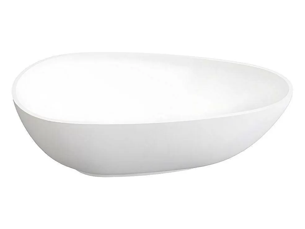 Shower & Design Banheira Clássica Assimetrica Com Solid Surface De 268 L Dimensoes 172 X 83 X 53 Cm Cor Branca - Fenice* Banheira De Pousar