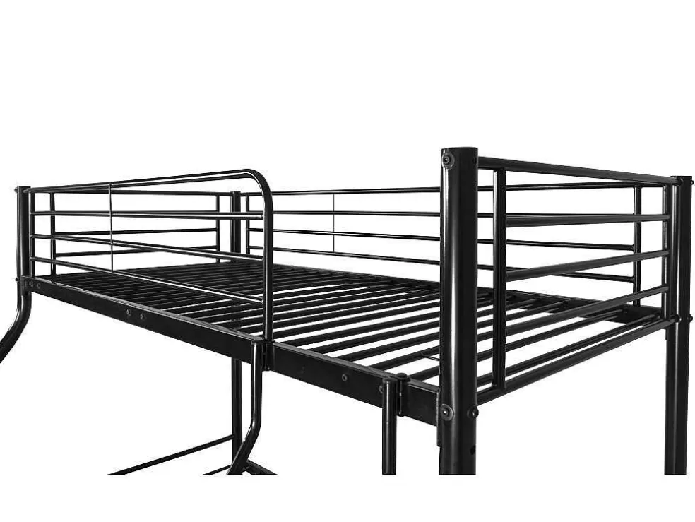Saldosystocks Beliche Duplo Metalico Para 3 Péssoas, 200X145X96Cm Cor Preta* Beliche