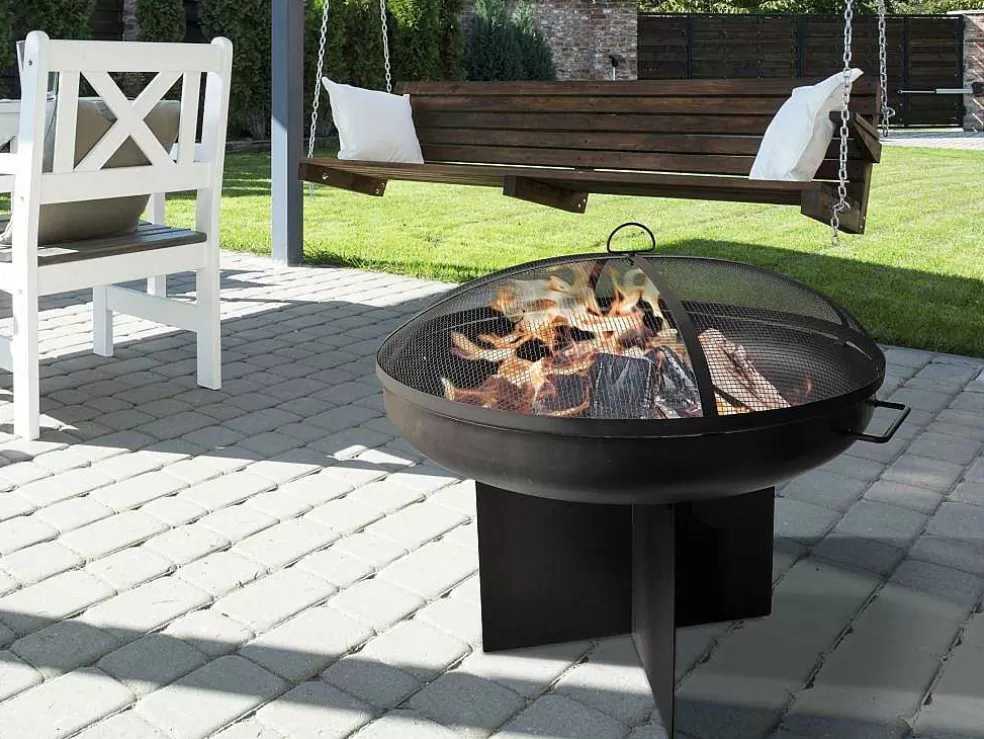 Purline Brasero De Jardin Avec Couvercle En Acier Noir* Barbecue, Braseiro De Jardim, Plancha