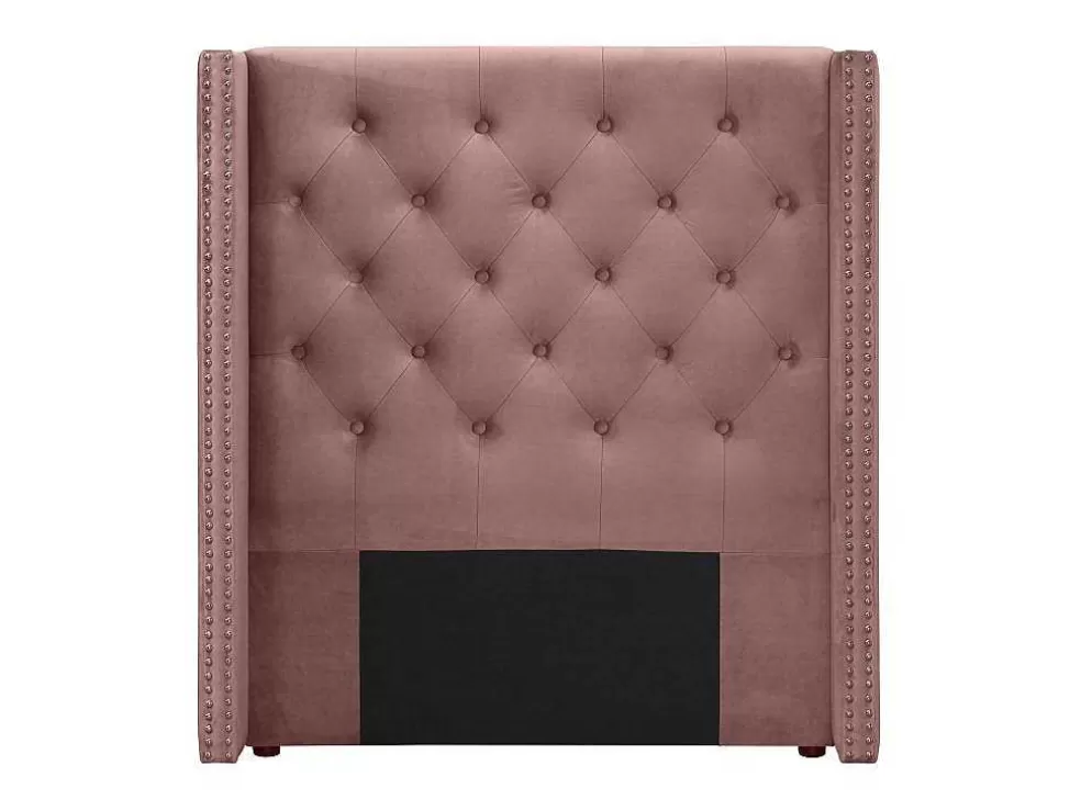 Vente-unique Cabeceira De Cama Acolchoada 100 Cm Veludo Cor-De-Rosa - Massimo* Móvel Para Quarto De Crianças