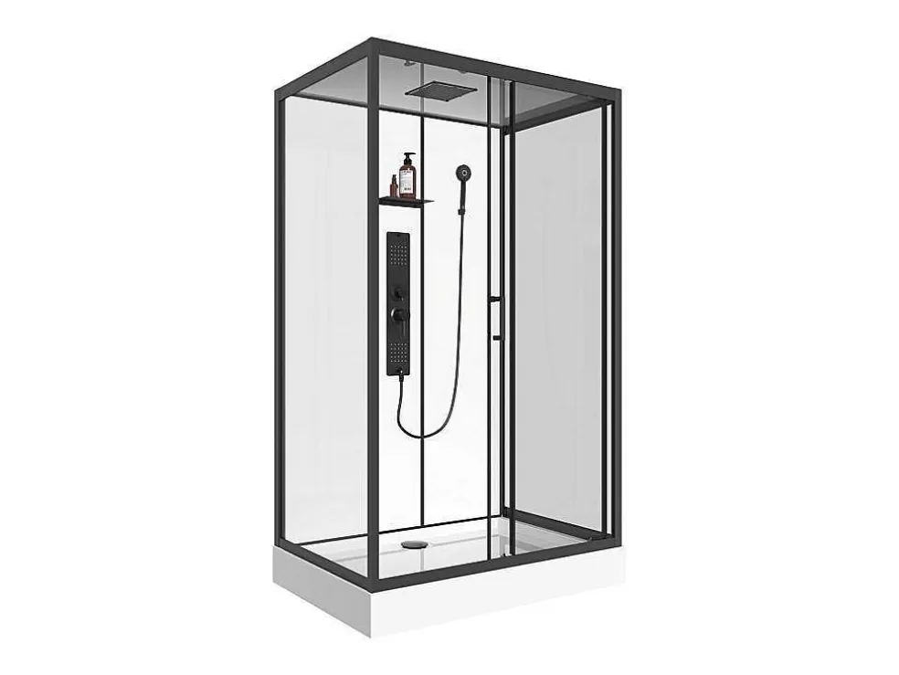 Shower & Design Cabine De Duche De Hidromassagem Retangular, Instalacao Reversivel, C120 X L80 X A215 Cm - Sulipa* Cabine De Duche
