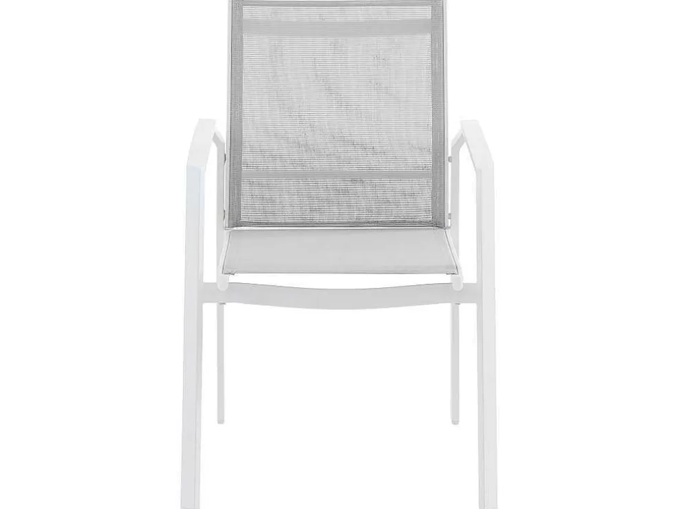 MYLIA Cadeirão De Jardim Empilhavel Em Aluminio Cinzento - Palaos Ii* Conjunto Mesa E Cadeiras De Jardim