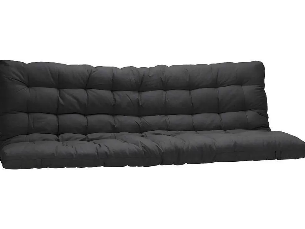 Vente-unique Cama Alta 90 X 190 Cm Com Banco Convertivel Em Metal Branco, Futon E Colchão - Modulo V* Cama Alta