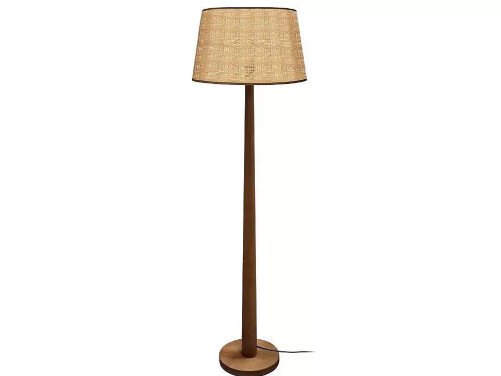TOSEL Candeeiro De Pe Manon Tecido Coluna Preto D40 X H155 Cm* Candeeiro De Pe
