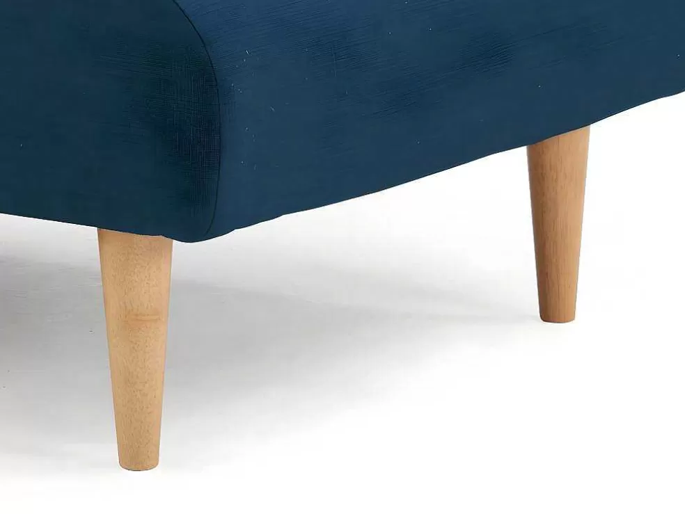 Vente-unique Chaise Longue Convertivel Em Cama Em Tecido Cinzento Escuro - Cival* Chaise Longue