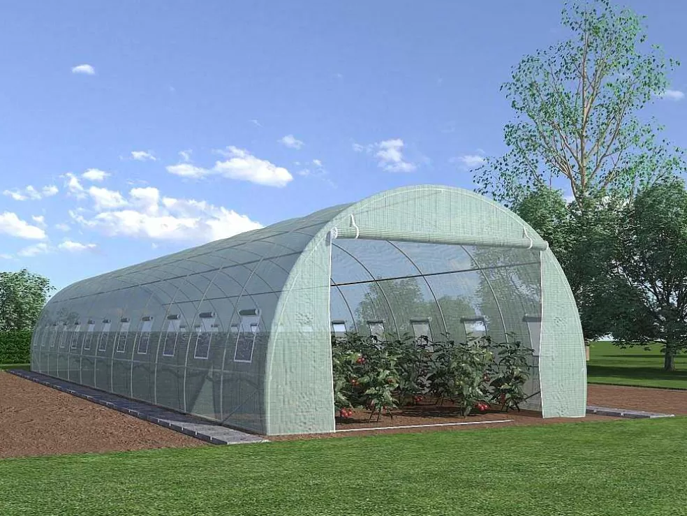Vente-unique Cobertura De Substituicao Para Estufa Em Tunel Ipomea 18 M - C 600 X L 300 X A 200 Cm* Ferramenta De Jardinagem