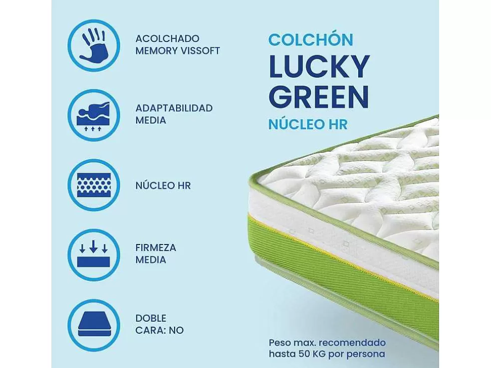 SonnoMATTRESS Colchão Lucky Green (120X180X15Cm - Hr)* Colchão De 1 Lugar