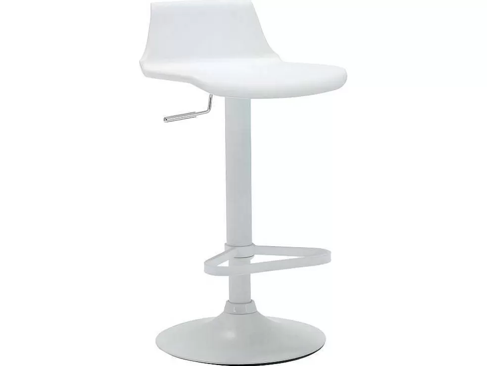 Vente-unique Conjunto "Comer Em Pe": Móvel De Bar Saturne + 2 Bancos Altos Calas - Branco E Cinza Cimento* Móvel De Bar