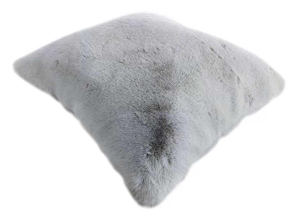 OZAIA Conjunto De 2 Almofadas Efeito Pelo 100% Poliester 45X45 Cm Cinza - Bunny* Têxtil De Casa