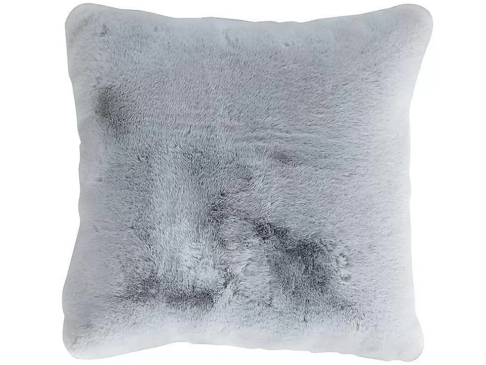 OZAIA Conjunto De 2 Almofadas Efeito Pelo 100% Poliester 45X45 Cm Cinza - Bunny* Têxtil De Casa