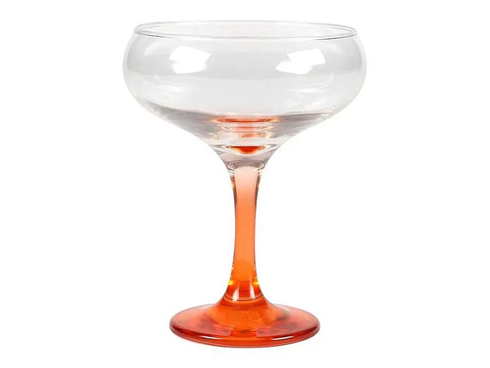 OZAIA Conjunto De 6 Copos Para Coquetel Com Base Em Laranja De 32 Cl - D. 6,5 X A. 20 Cm - Coraly* Louça E Utensílios De Cozinha