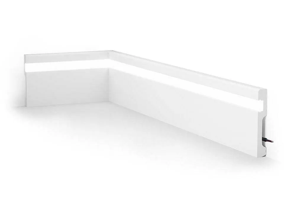 Vente-unique Conjunto De 3 RodaPés Em Polistireno C290 X A12 Cm Branco - Ateno* Rodape