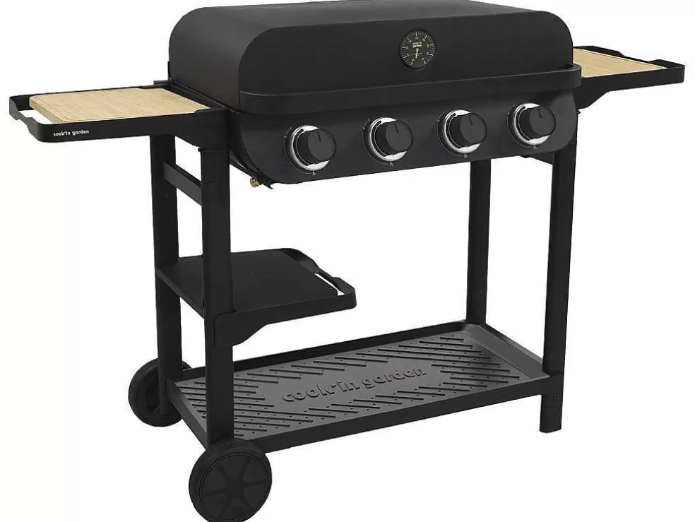 Cook'in Garden - Churrasqueira A Gas Flavo 70 Em Carrinho* Barbecue, Braseiro De Jardim, Plancha