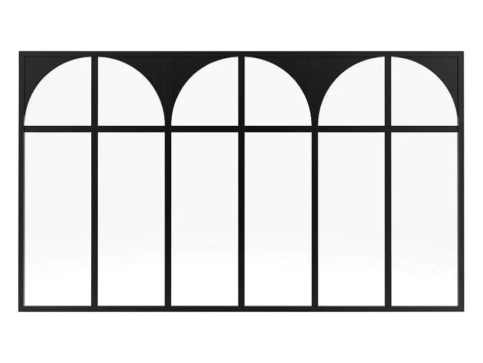 Vente-unique Divisória De Atelier Art Deco Aluminio Termolacado 180X105 Cm Preto - Arcadea* Divisória De Ambiente
