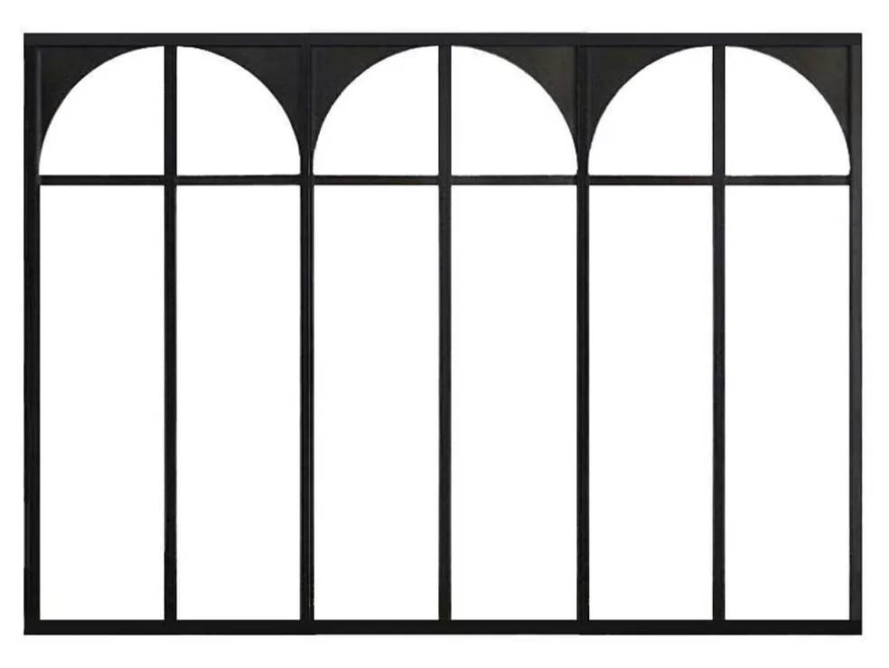 Vente-unique Divisória De Atelier Art Deco Em Aluminio Termolacado 180X130 Cm Preto - Arcadea* Divisória De Ambiente