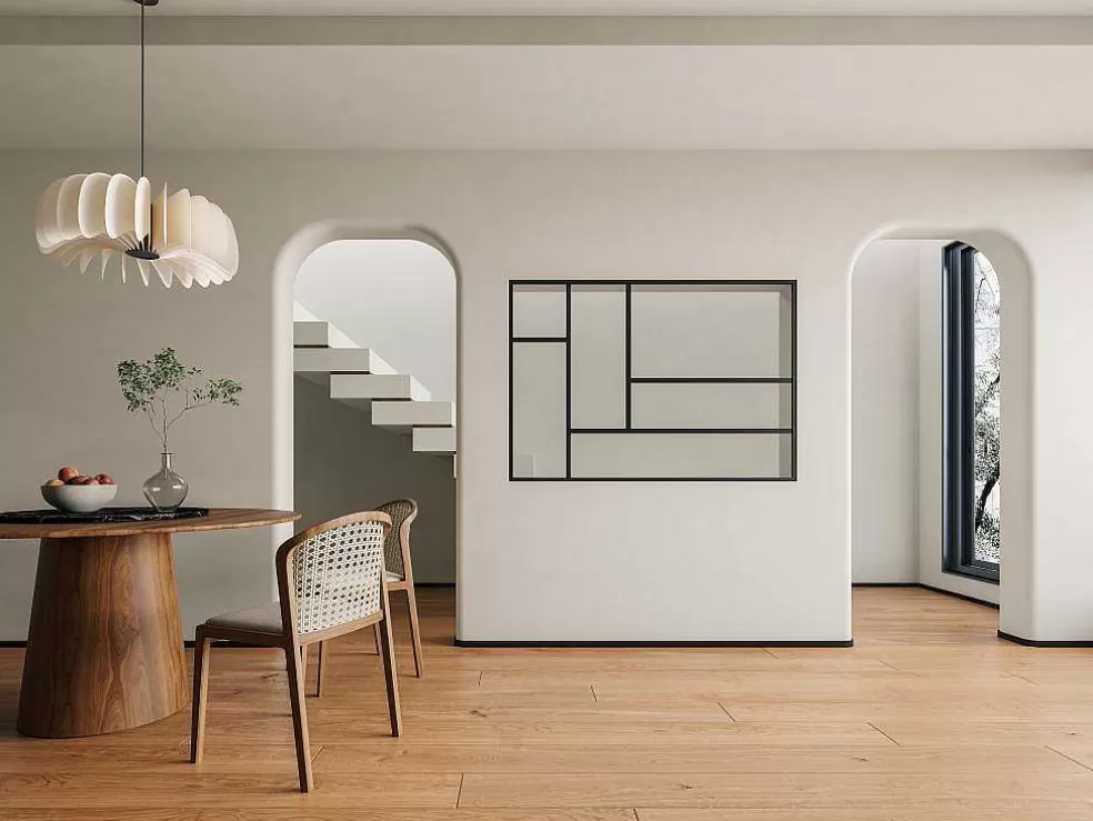 Vente-unique Divisória De Atelier Design Aluminio Termolacado 150X105 Cm, Preto - Artena* Divisória De Ambiente