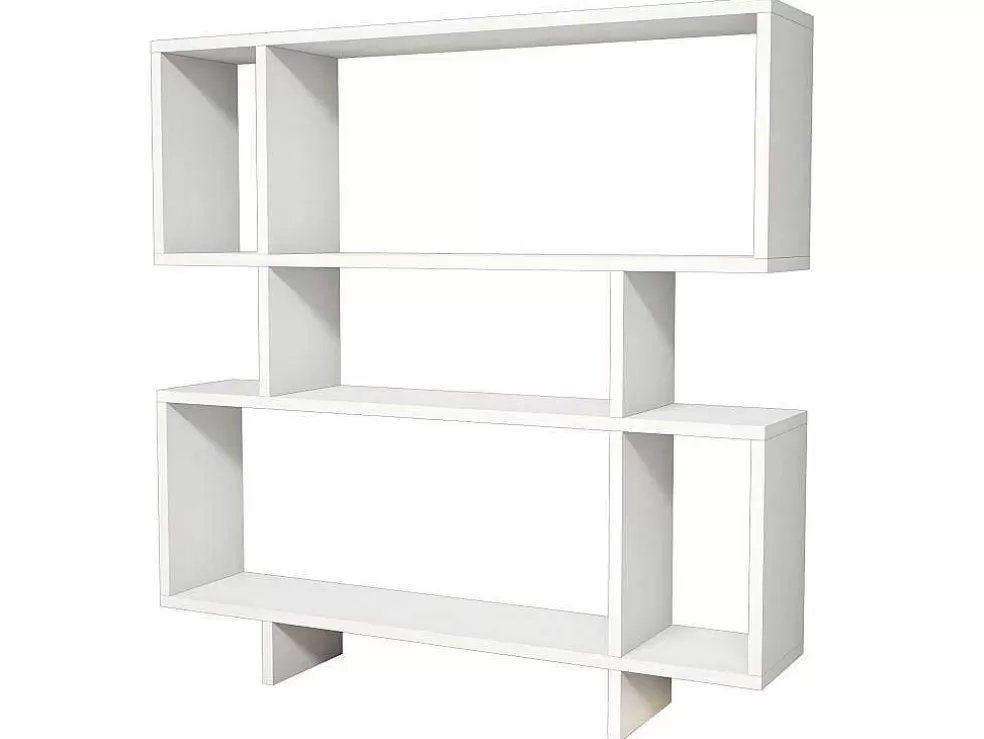 Homemania Estante Hera, Branco, 100X22X111 Cm, Epikasa* Biblioteca, Vitrina, Estante