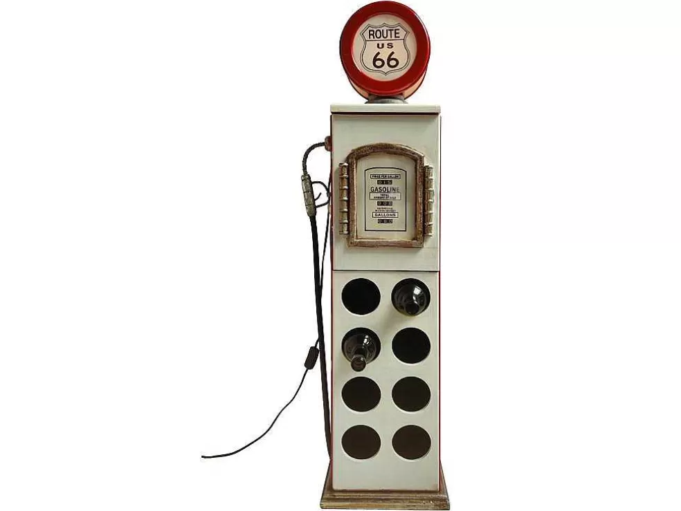 OZAIA Garrafeira Com Lampada Para 8 Garrafas De A.112 Cm Cor Branco Com Manipulo A Esquerda - Drive-In* Acessórios De Arrumação