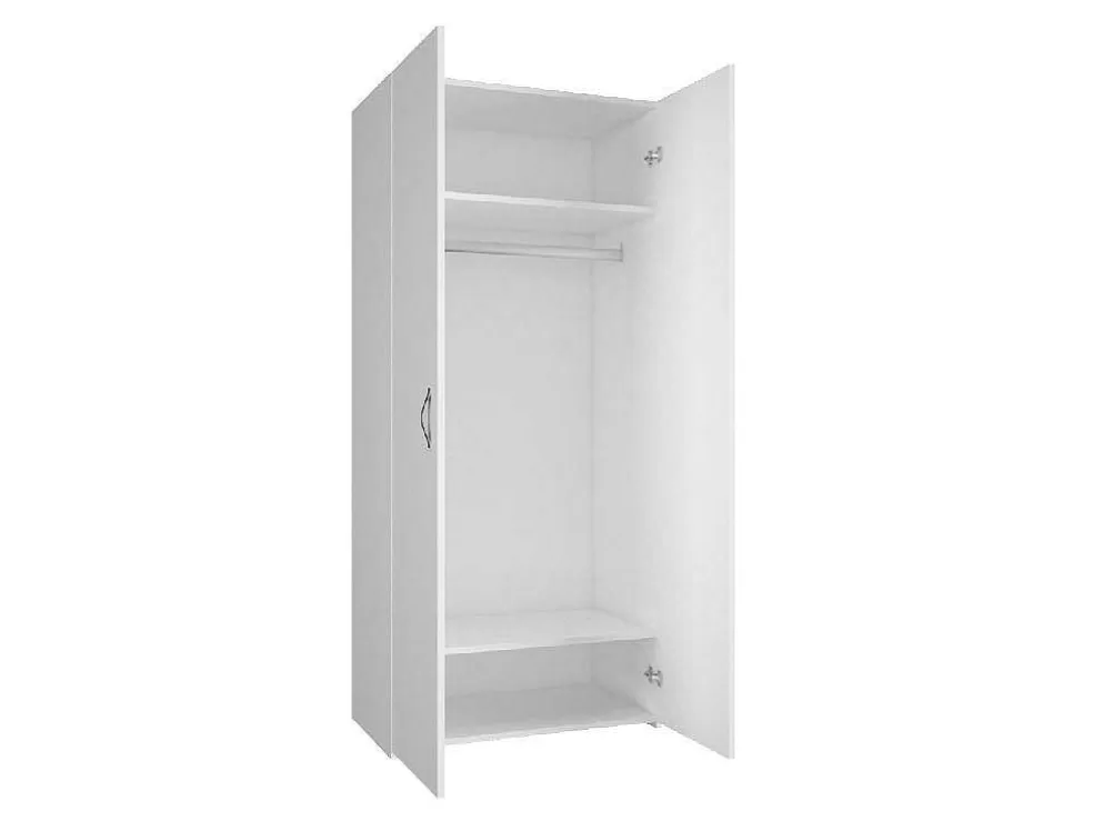 EPIKASA Guarda-Roupa Flavia, Branco, 80X47X180 Cm, * Armário E Roupeiro