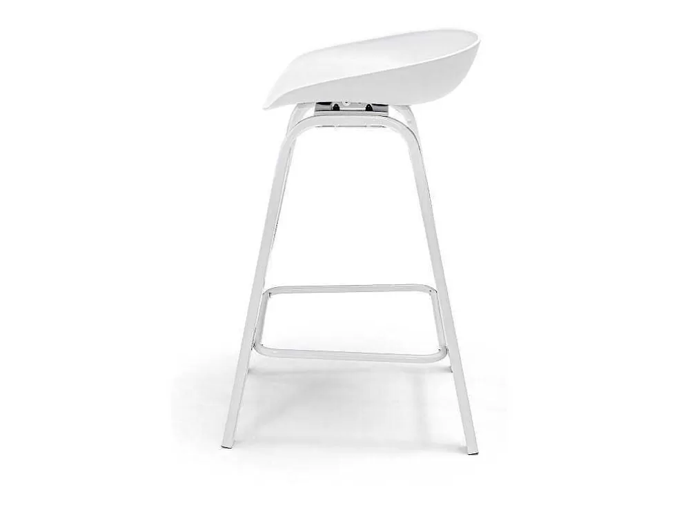 Frankystar Kiel - Conjunto De 4 Bancos De Design Em Metal E Pp Branco* Bancos De Bar