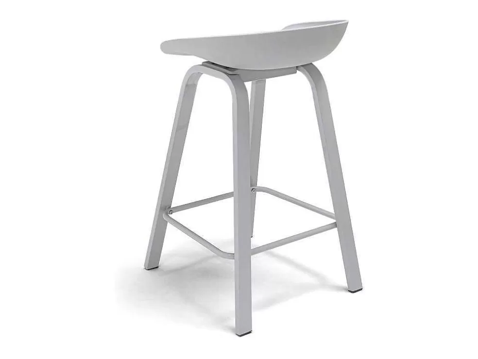 Frankystar Kiel - Conjunto De 4 Bancos De Design Em Metal E Pp Cinzento* Bancos De Bar