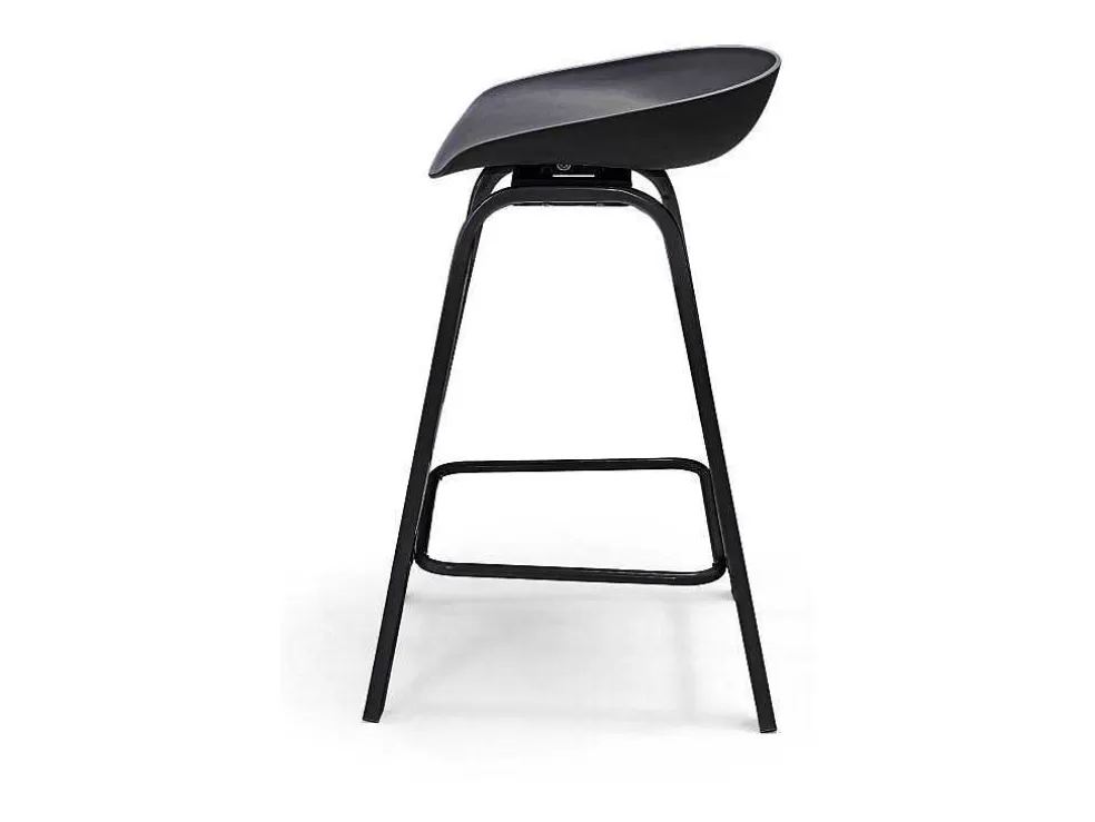 Frankystar Kiel - Conjunto De 4 Bancos De Design Em Metal E Pp Preto* Bancos De Bar