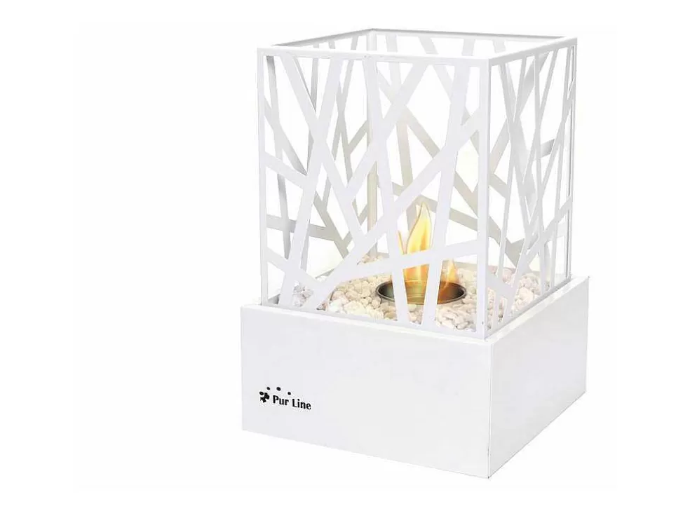 Purline Lareira De Mesa A Etanol Com Design Em Aco Esmaltado* Lareira Elétrica
