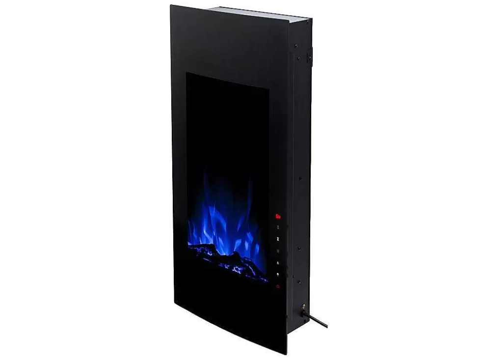 FLAMATECH Lareira Elétrica Curva Vulcano - C41 X L13 X A81 Cm - Preta* Lareira Elétrica
