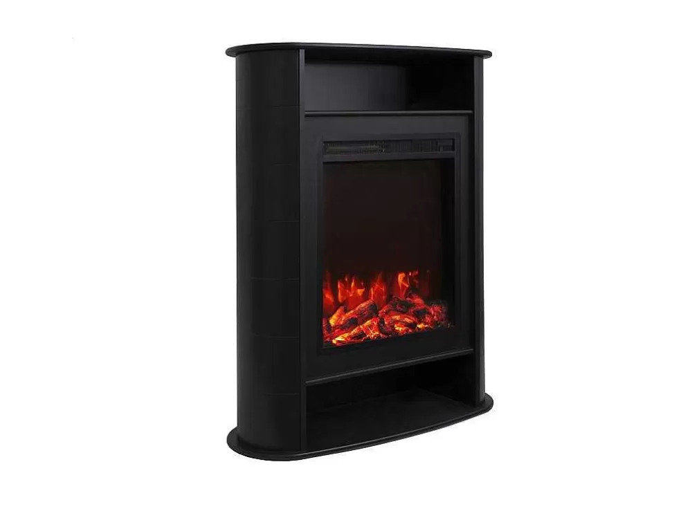 FLAMATECH Lareira Elétrica De Pousar Com Protecao De C84X L33 X A111Cm Cor Preto - Mombacho* Lareira Elétrica