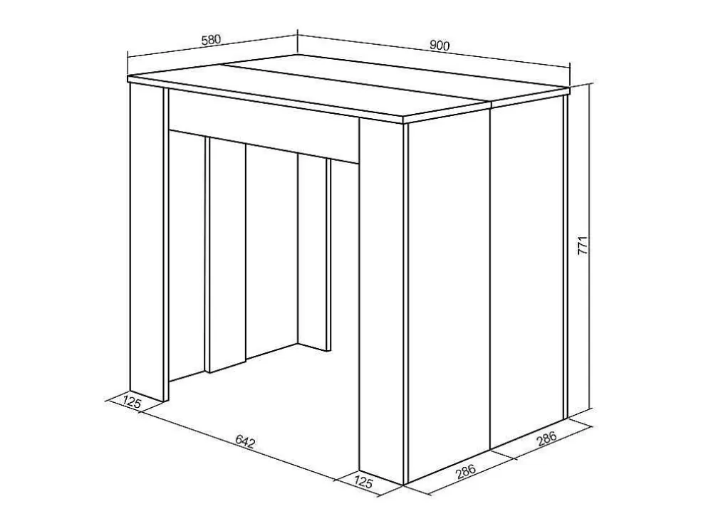 Skraut Home Mesa Consola Extensivel, 220, Para 10 Péssoas, Mesa De Jantar, Branco* Mesa De Jantar