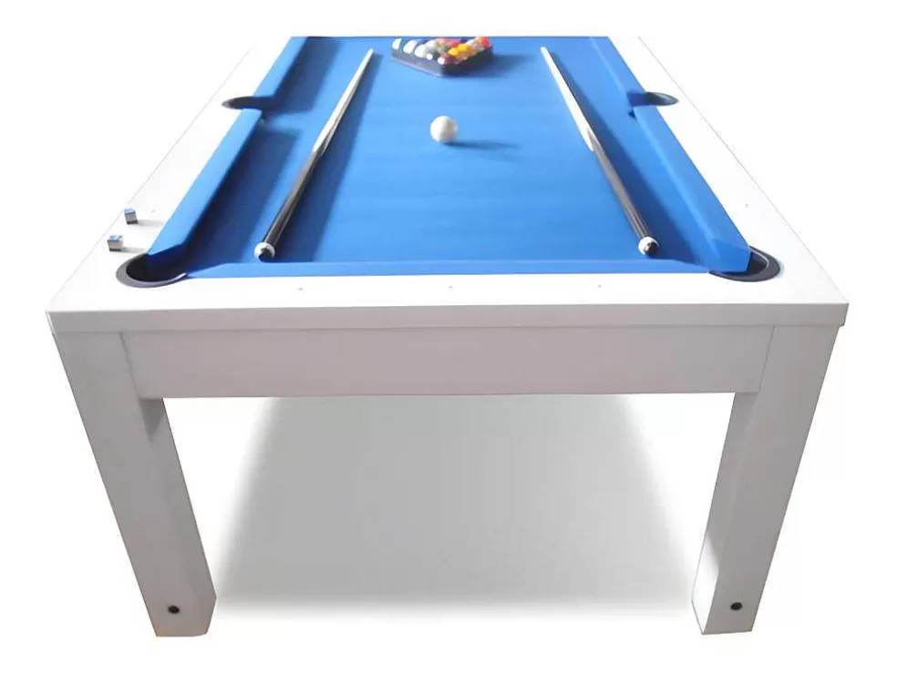 Vente-unique Mesa Convertivel - Mesa De Bilhar Snooker - Altura Ajustavel - 207*114*79 Cm* Mesa De Jantar