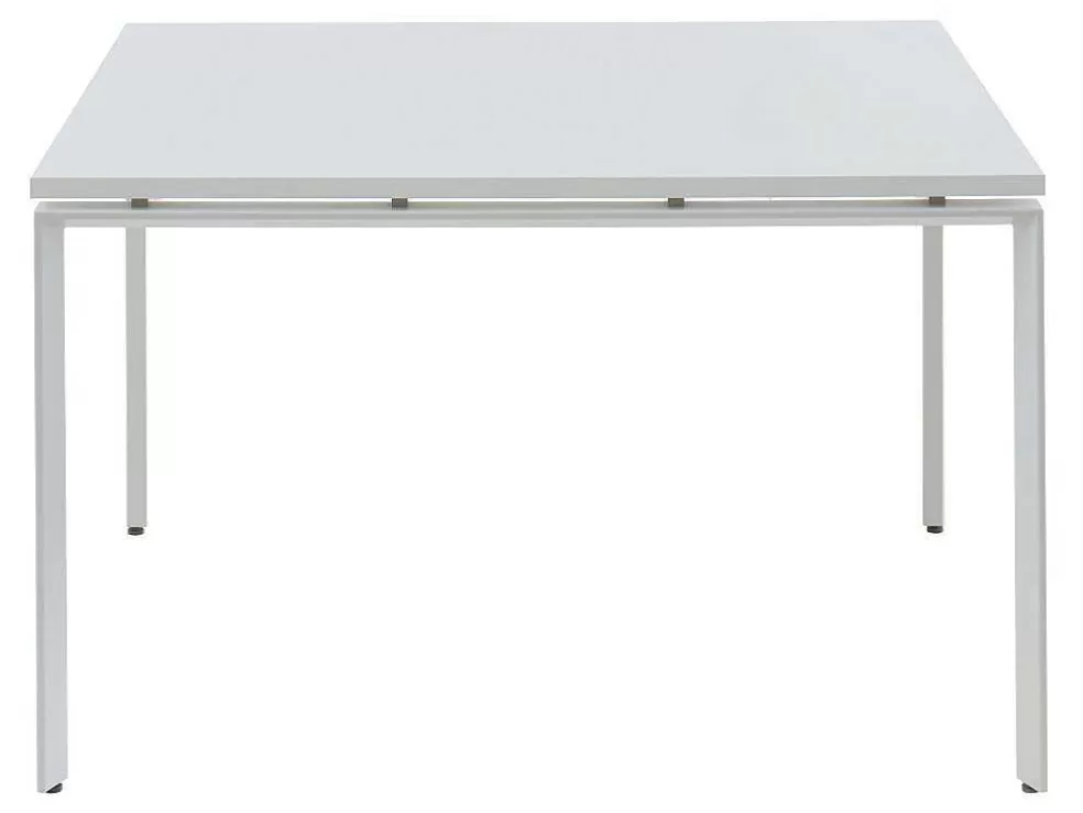 Workēa Mesa De Reuniao Quadrada, 4 Péssoas, Branco C120 Cm - Downtown* Mobiliário De Escritório