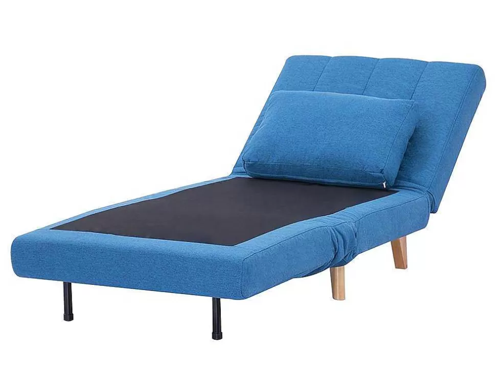 Vente-unique Poltrona Convertivel Em Tecido Cor Azul - Strevi* Poltrona Cama
