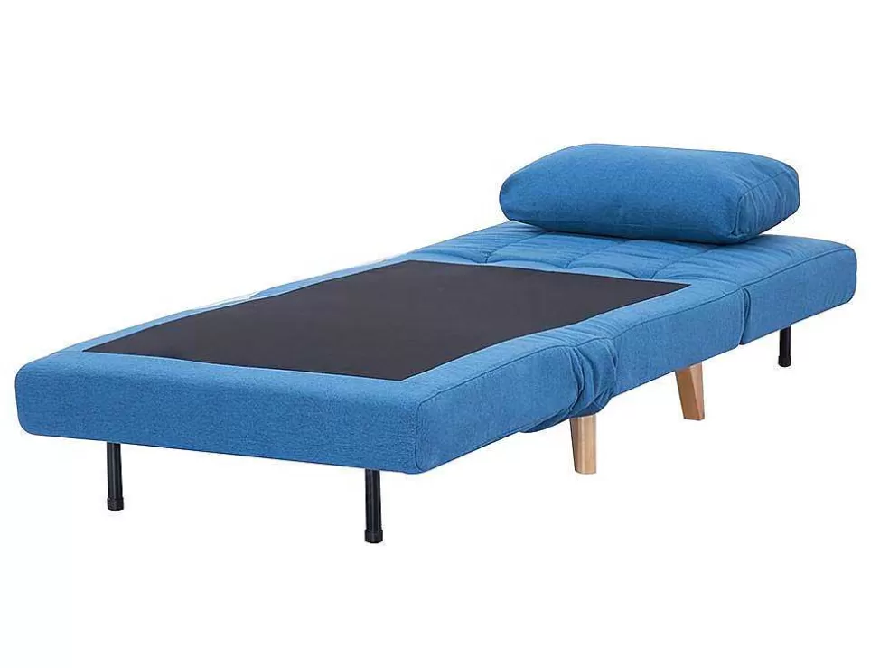 Vente-unique Poltrona Convertivel Em Tecido Cor Azul - Strevi* Poltrona Cama