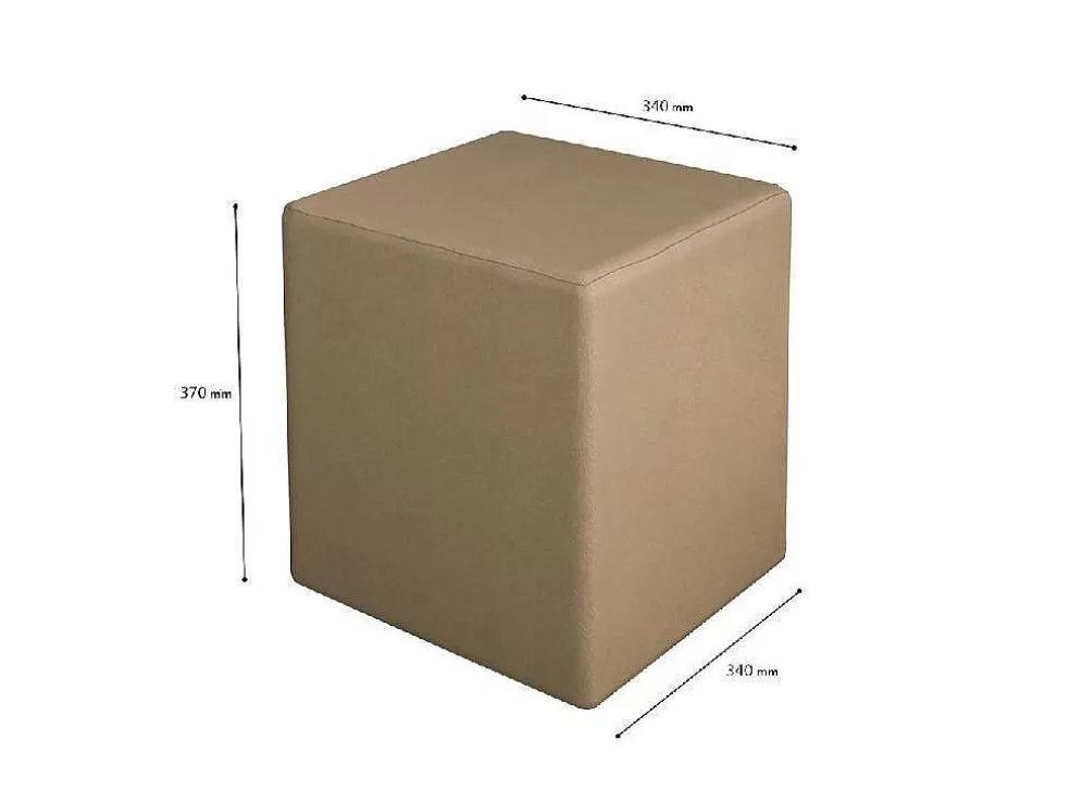 EPIKASA Pouf Milena, Castanho, 34X34X37 Cm, * Puff