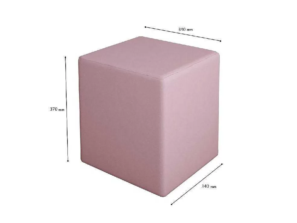 EPIKASA Pouf Milena, Cor-De-Rosa, 34X34X37 Cm, * Puff