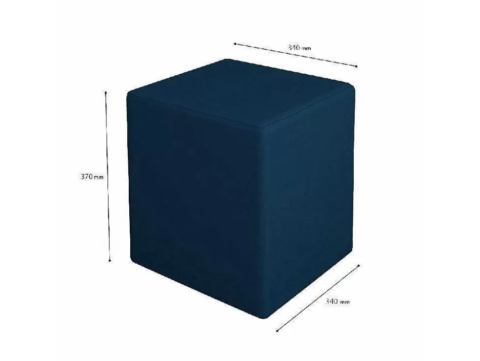 EPIKASA Pouf Milena, Indigo, 34X34X37 Cm, * Puff