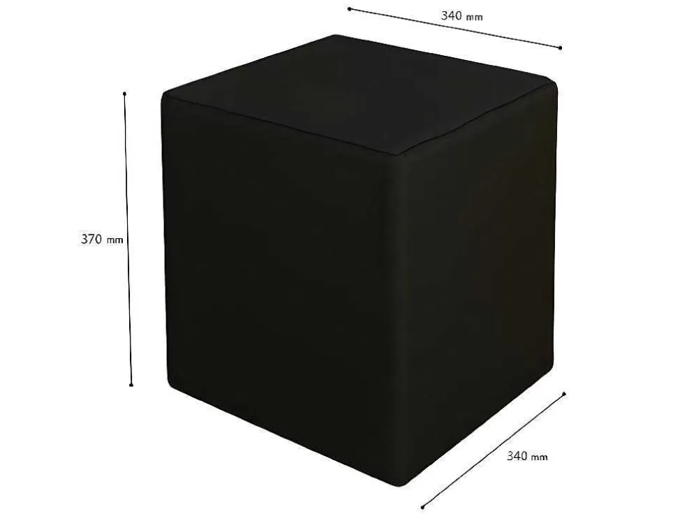 Homemania Pouf Square, Preto, 34X34X37 Cm, Epikasa* Puff