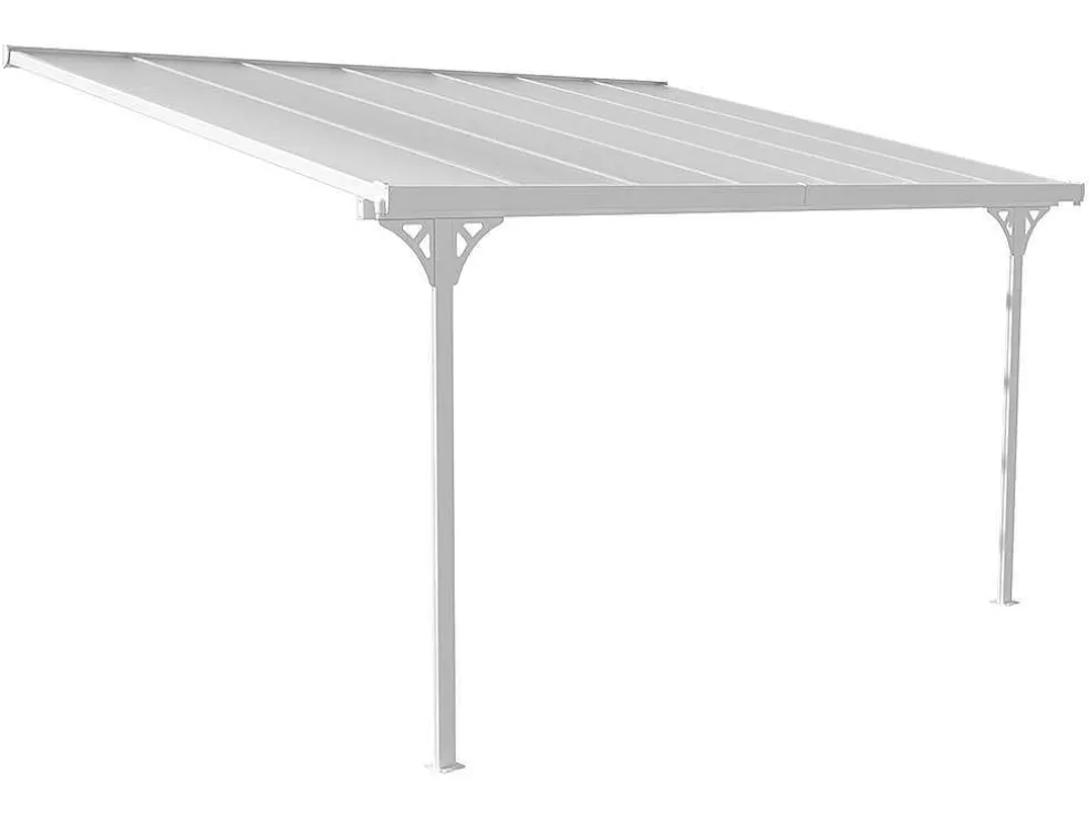 EXPERTLAND Pérgola De Parede Em Aluminio 13,2 M Branco Alvaro* Pérgola, Coreto, Quiosque