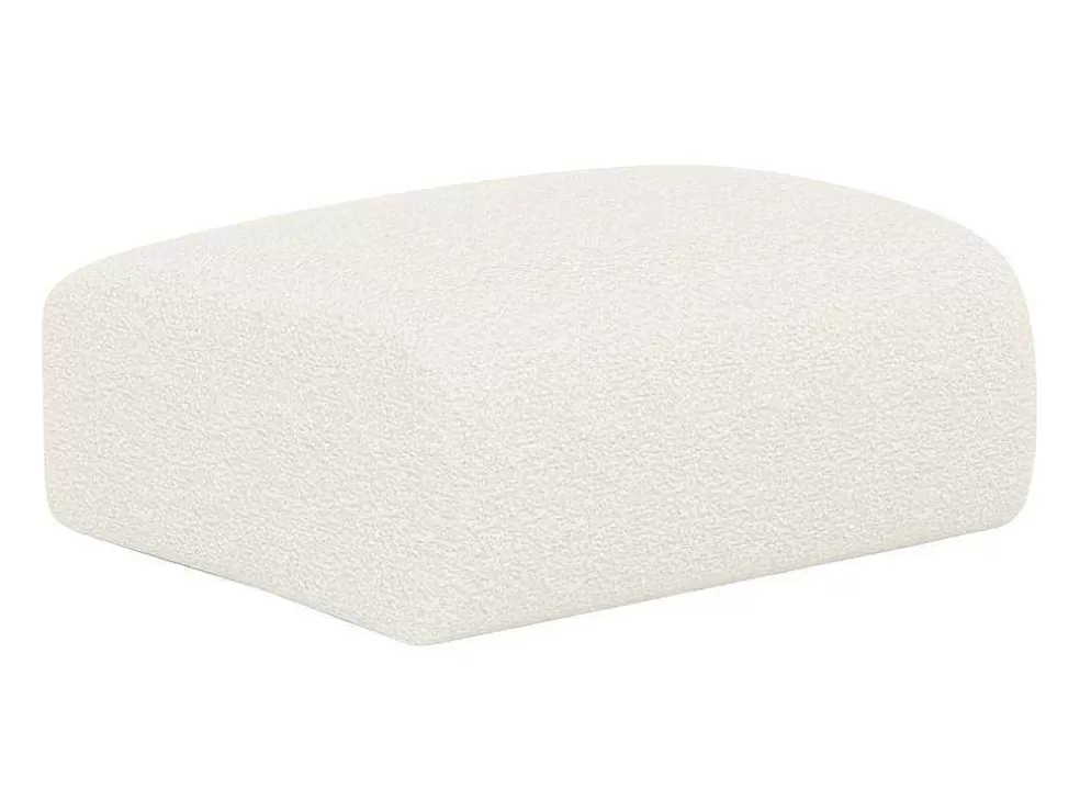 Maison Céphy Pufe Tecido Boucle Branco - Pogni De Maison Cephy* Puff