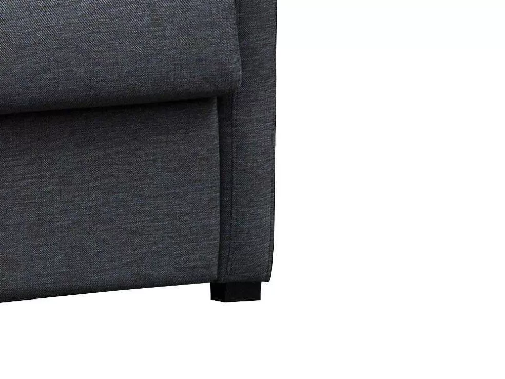 Vente-unique Sofá De 3 Lugares Convertivel Em Cama Expresso Em Tecido Cinzento Escuro - Tomaka* Promoções Sofás & Poltronas