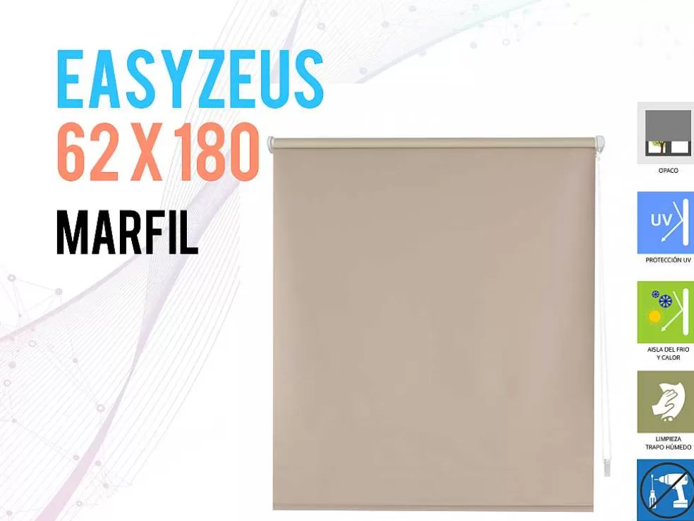 Purline Store Enrouleur Easyfix Polyester Opaque Multicolore* Persianas De Interior