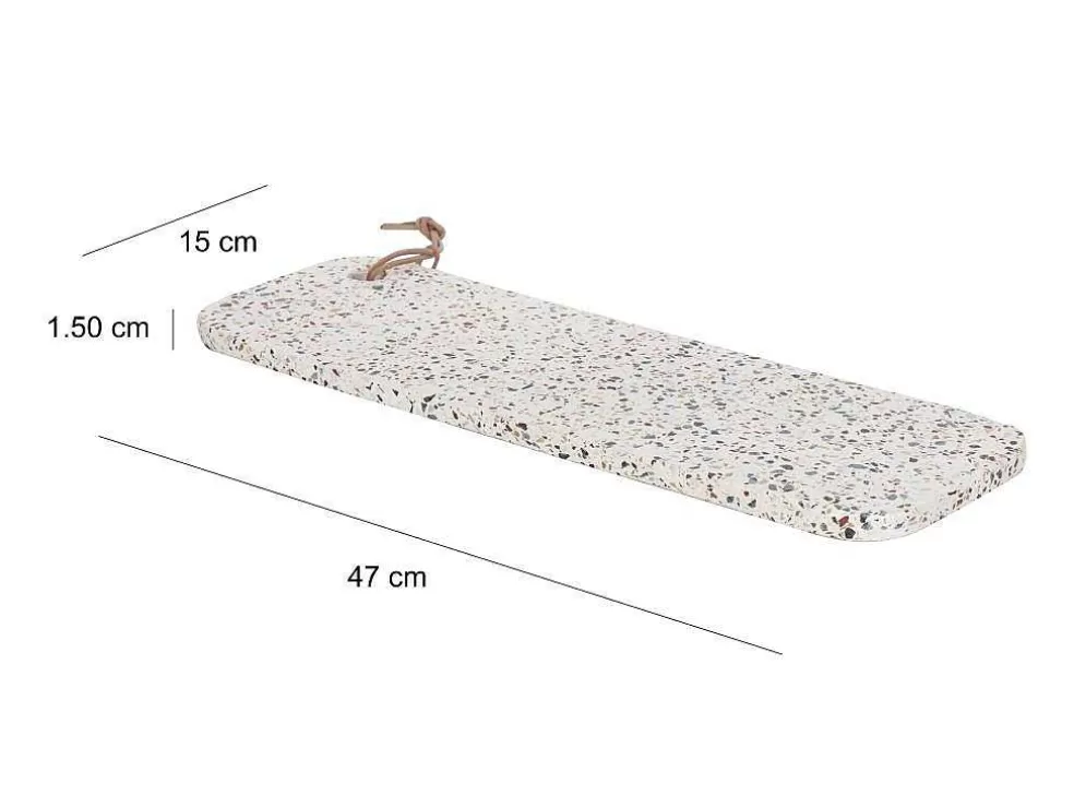 OZAIA Tabua De Corte Em Terrazzo - L. 47 X P. 15 - Multicolorido - Joana* Louça E Utensílios De Cozinha