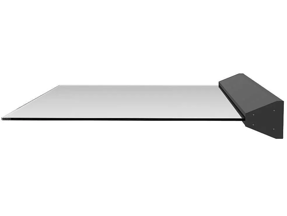 Vente-unique Toldo De Porta Em Aluminio 140X90 Cm Liso Com Leds - Luxama* Cobertura De Porta