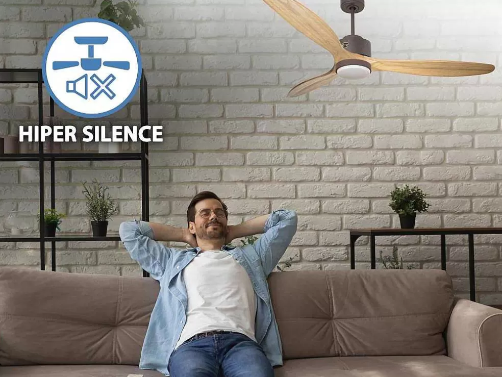 Purline Ventilador De Tecto O166 Cm Com Hipersilencio Wifi Reversivel* Ventilador